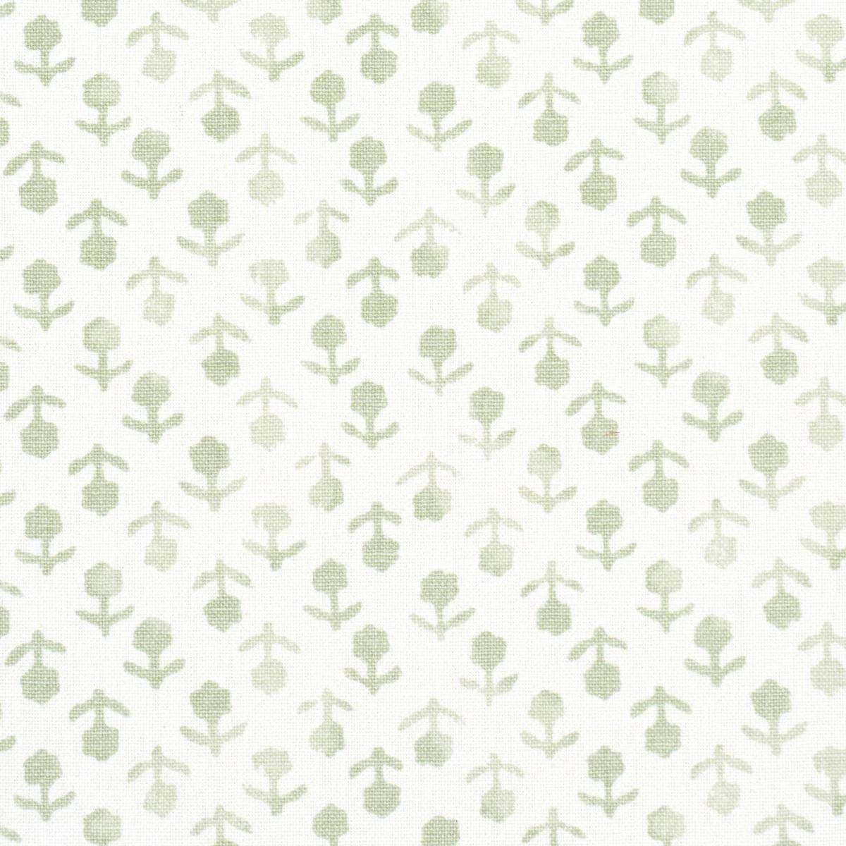 Schumacher Beatriz Handprint Sage Fabric - Image 3