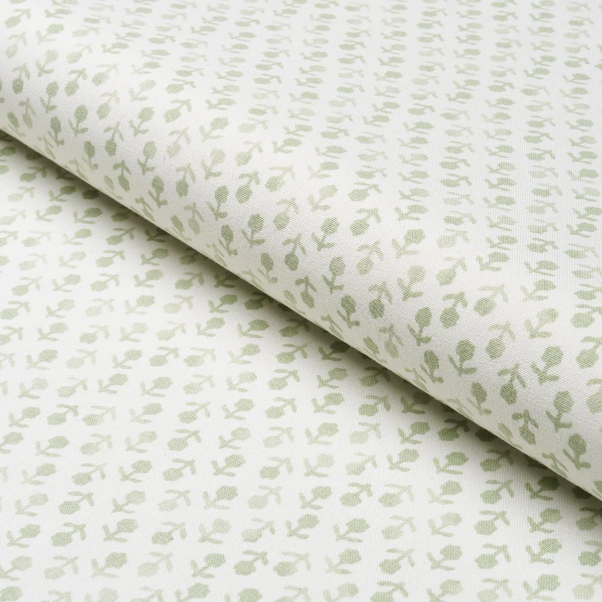 Schumacher Beatriz Handprint Sage Fabric - Image 4