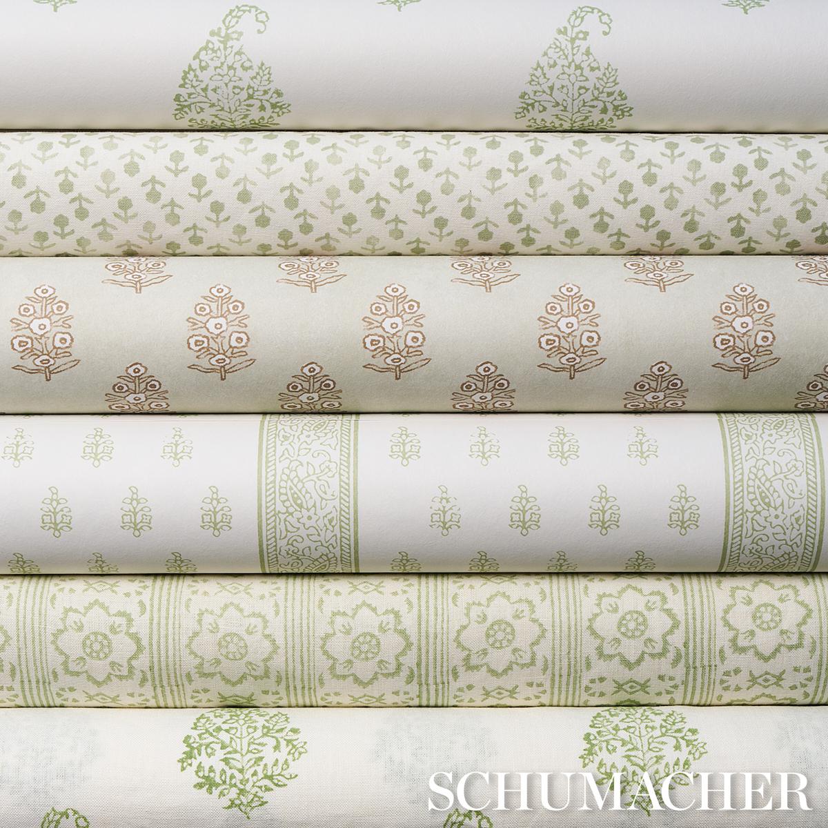 Schumacher Beatriz Handprint Sage Fabric - Image 6