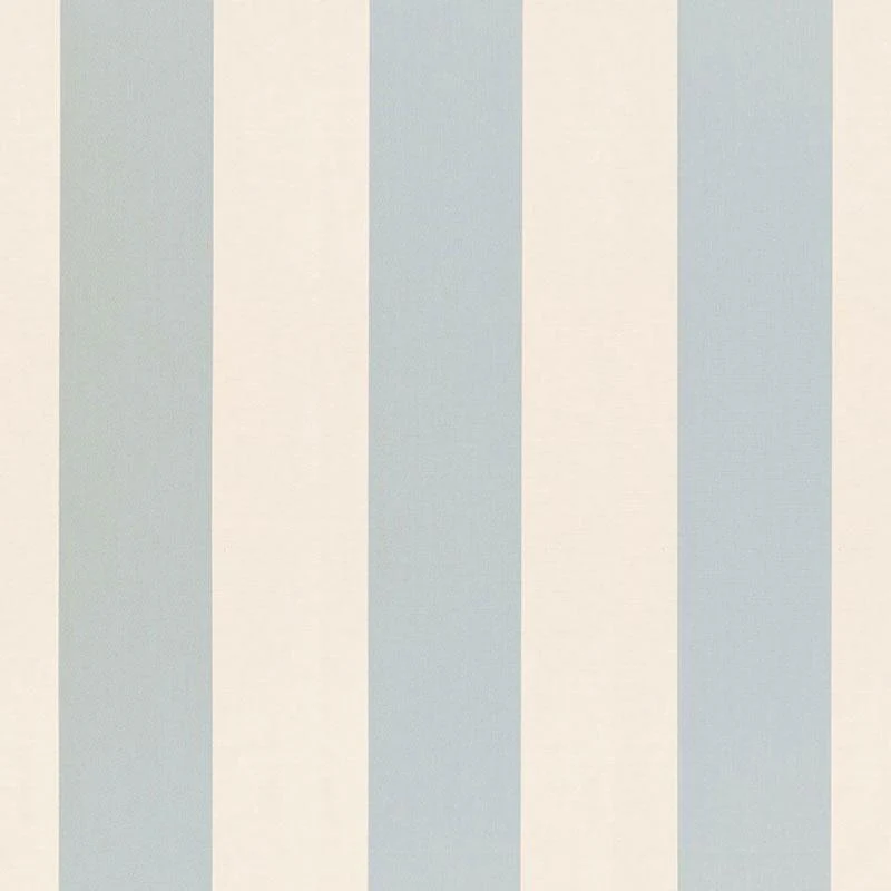 Schumacher Beaufort Awning Stripe Ciel Fabric - Image 2