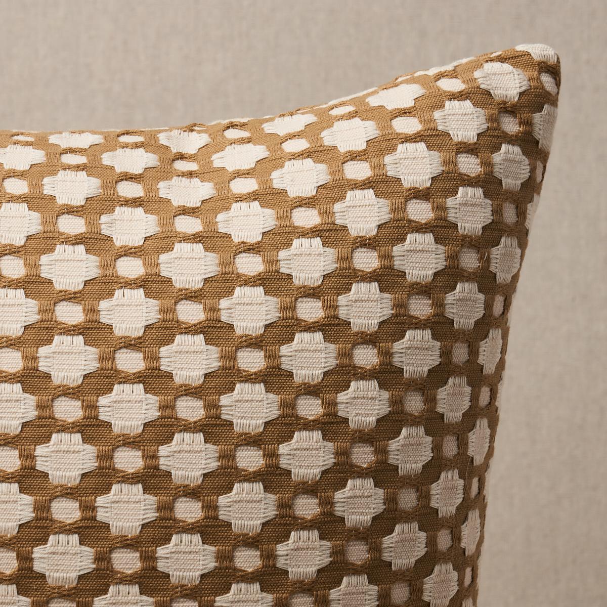 Schumacher Biscuit/Ivory 16" X 16" Betwixt Pillow - Image 2