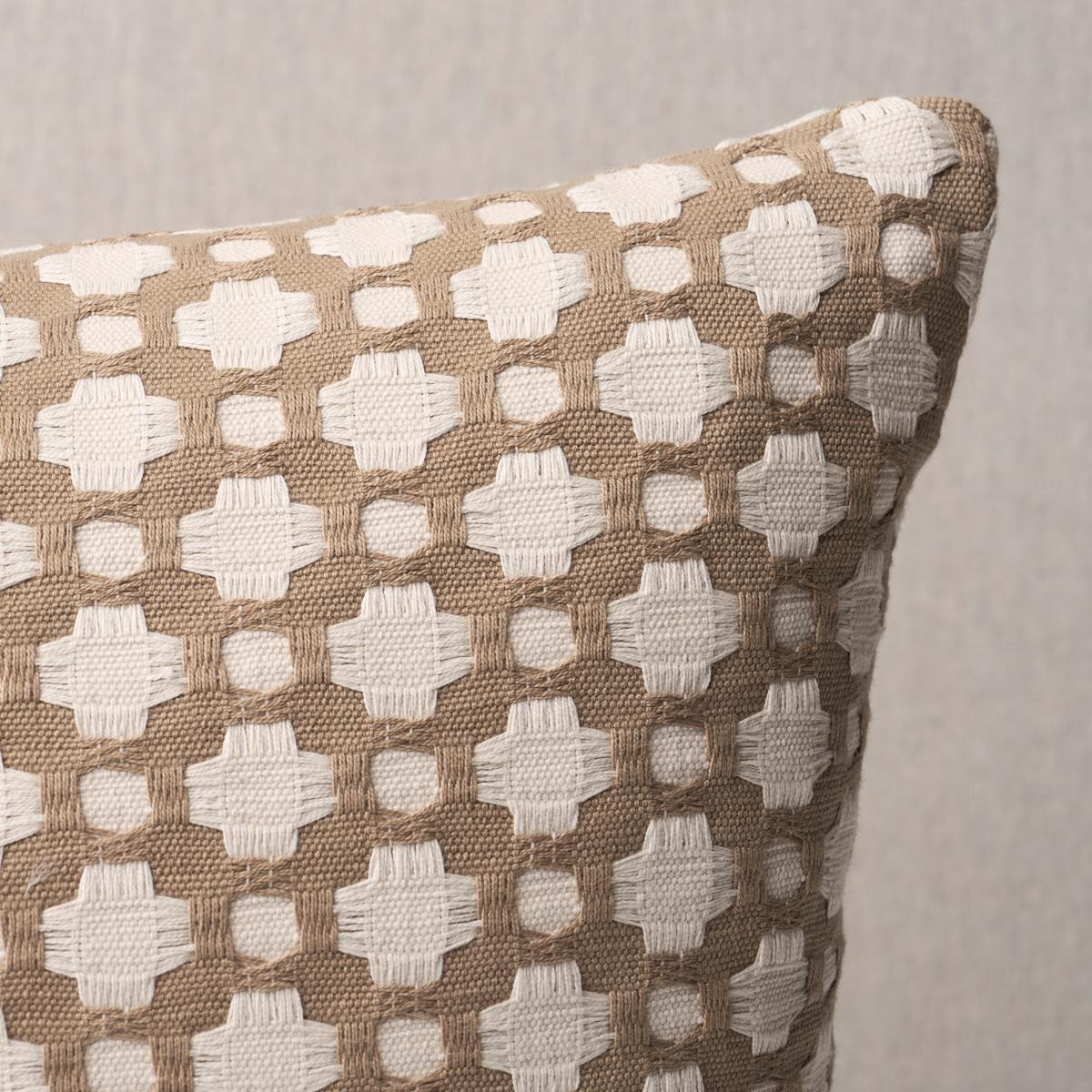 Schumacher Biscuit/Ivory 18" X 12" Betwixt Pillow - Image 2