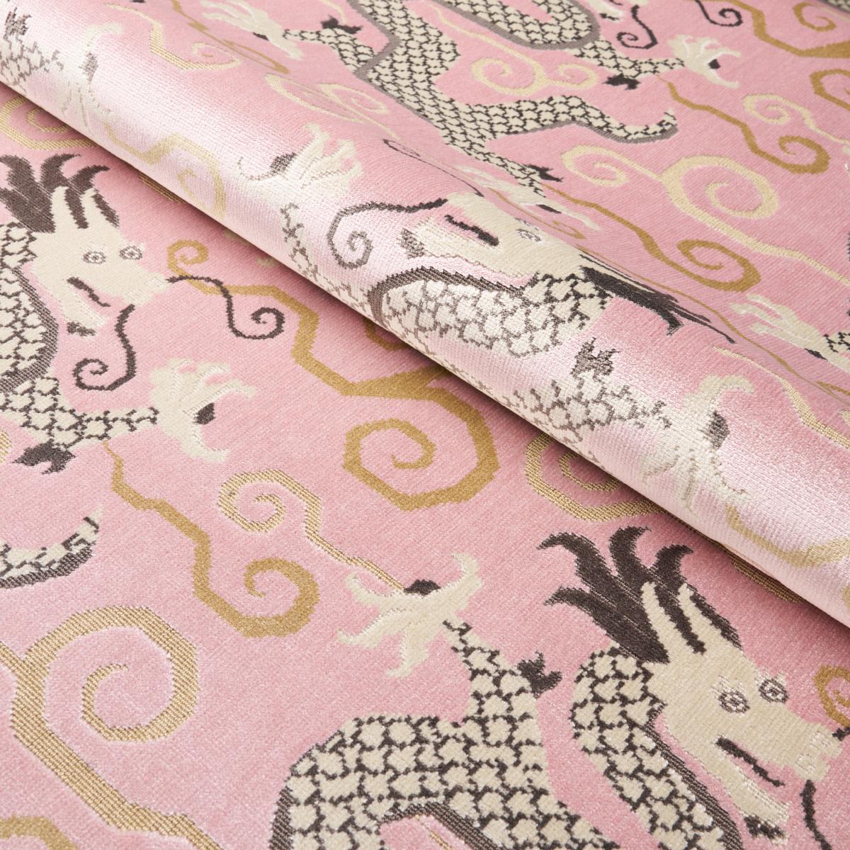 Schumacher Bixi Velvet Rose Quartz Fabric - Image 4