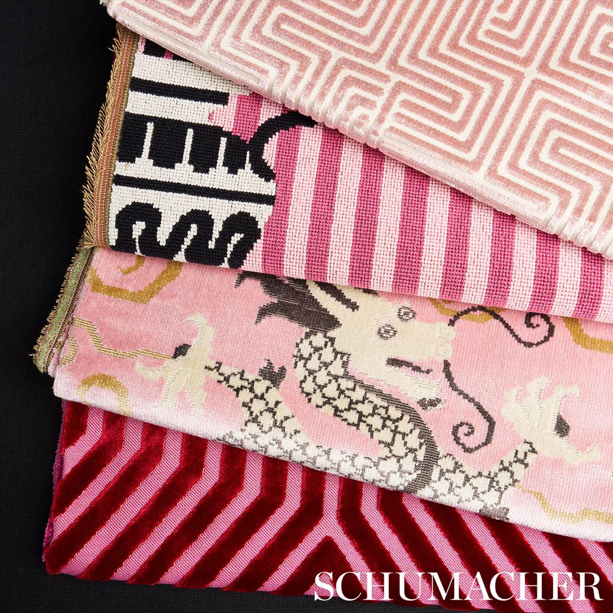 Schumacher Bixi Velvet Rose Quartz Fabric - Image 5