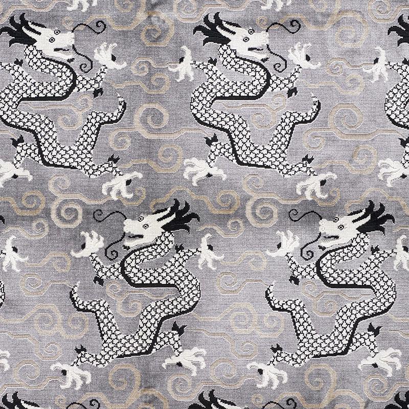 Schumacher Bixi Velvet Silver Fabric