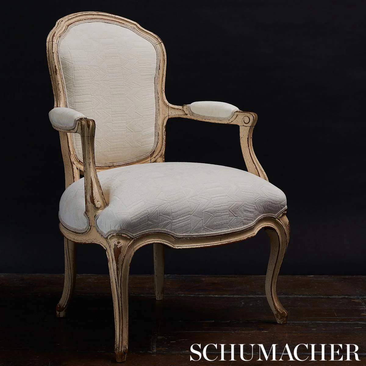 Schumacher Bizantino Quilted Weave Ivory Fabric - Image 6