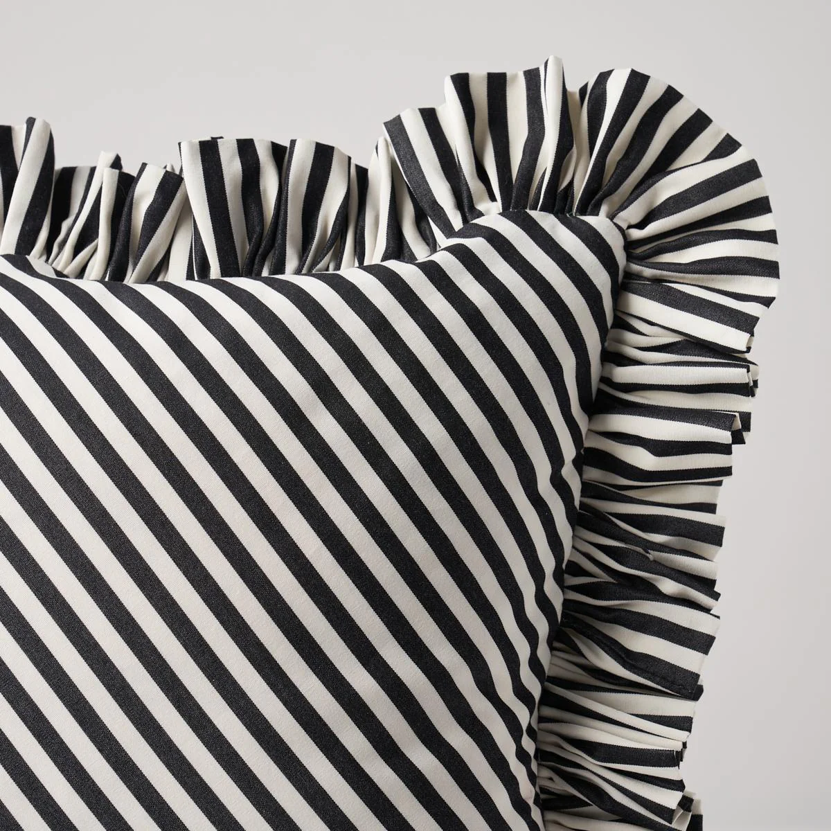 Schumacher Black 20" X 20" Brigitte Stripe Pillow - Image 2