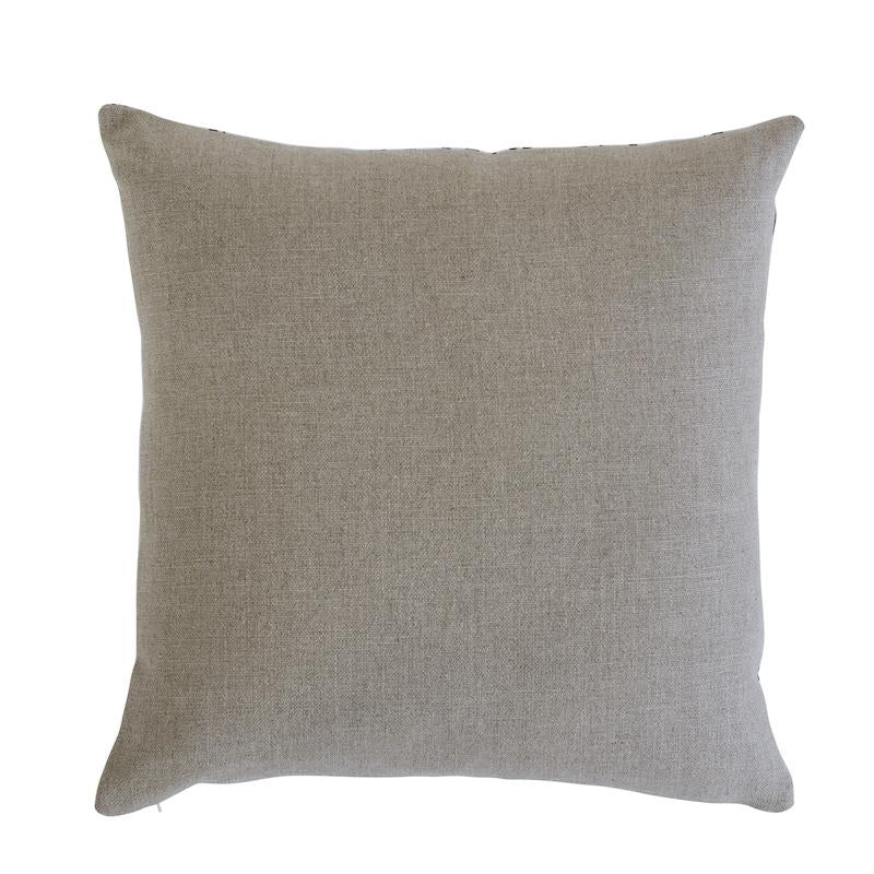 Schumacher Black 20" X 20" Cynthia Embroidered Pillow - Image 2