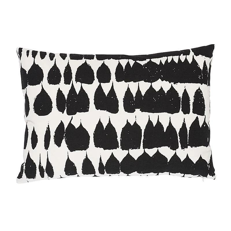 Schumacher Black 22" X 14" Queen Of Spain Pillow - Image 2