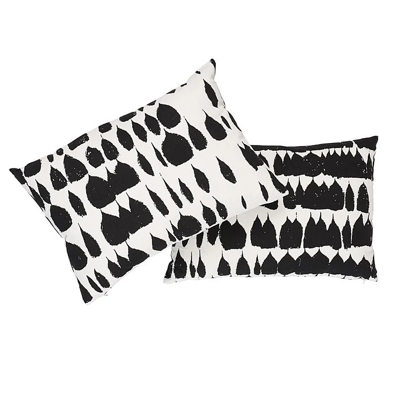 Schumacher Black 22" X 14" Queen Of Spain Pillow - Image 3