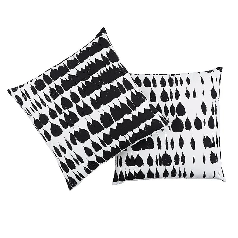 Schumacher Black 24" X 24" Queen Of Spain Pillow - Image 3