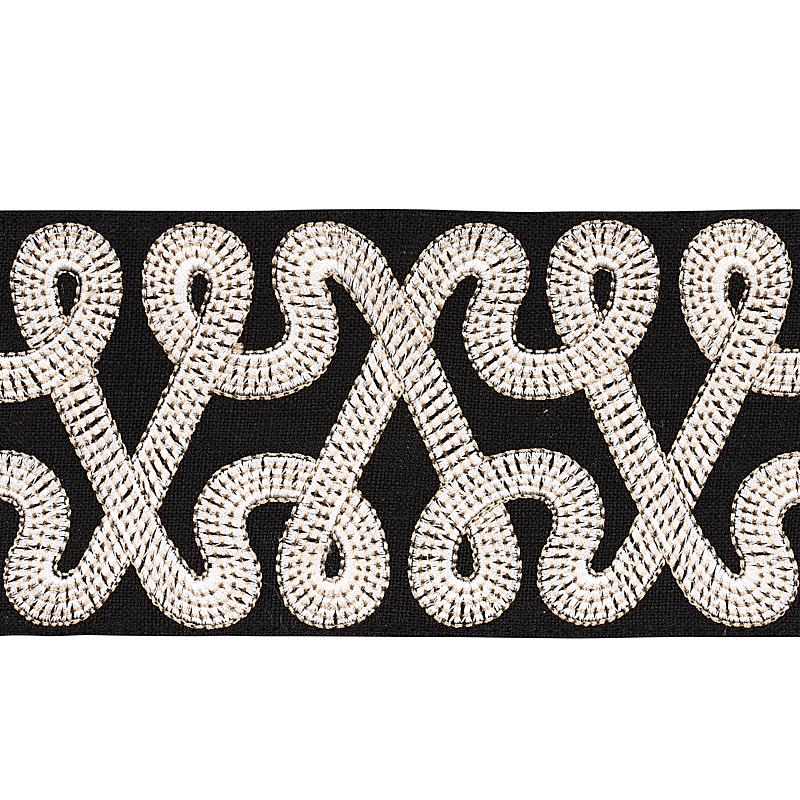 Schumacher Black Freeform Embroidered Tape
