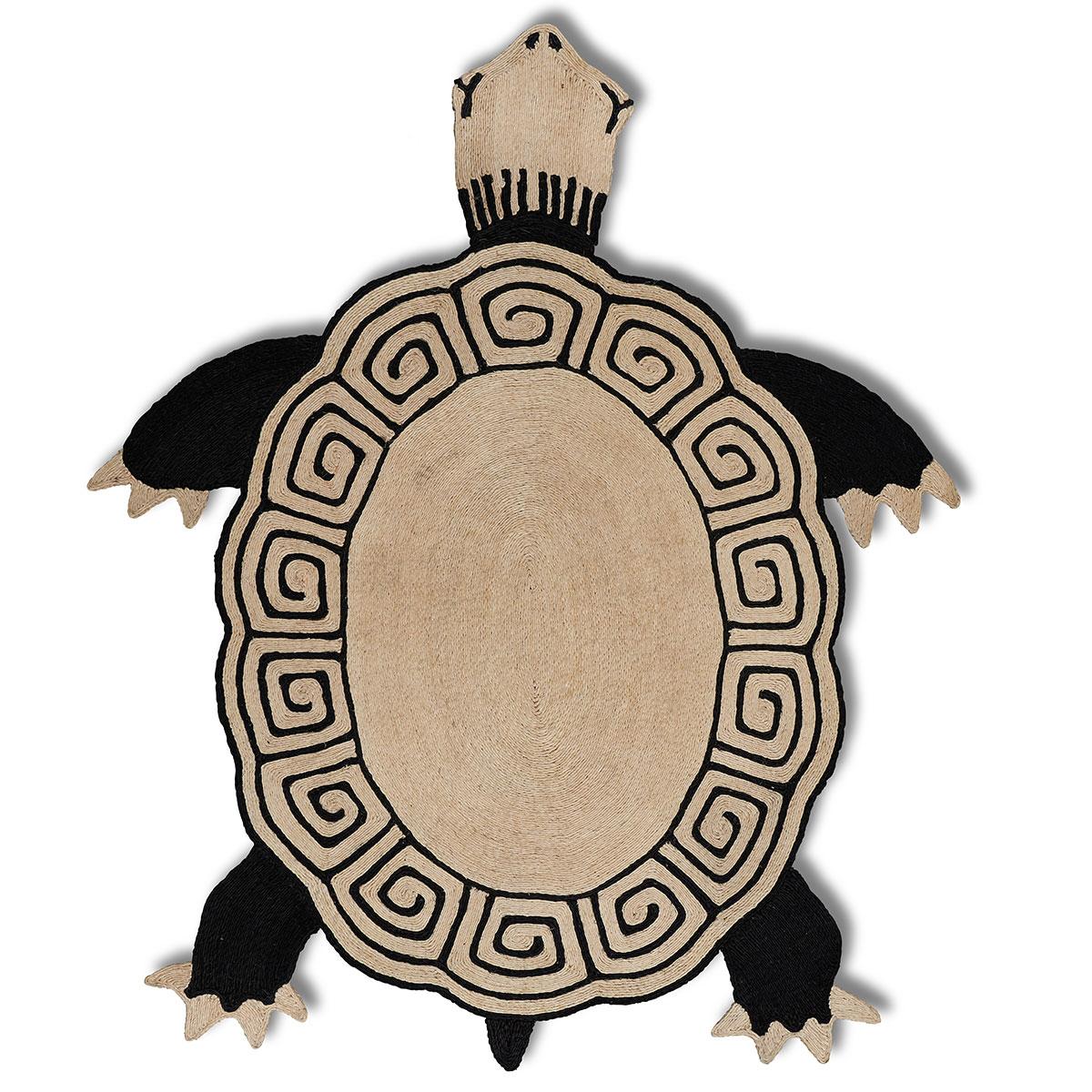 Schumacher Black & Natural 6.42' X 7.75' Tortuga Rug - Image 2