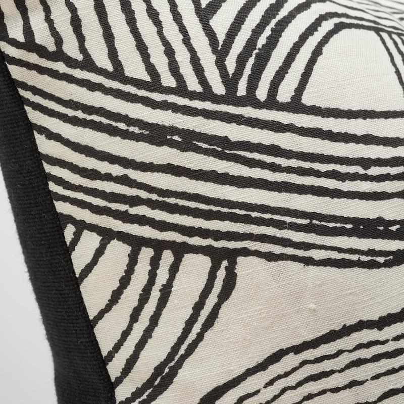 Schumacher Black & White 20" X 20" Freeform Pillow - Image 3