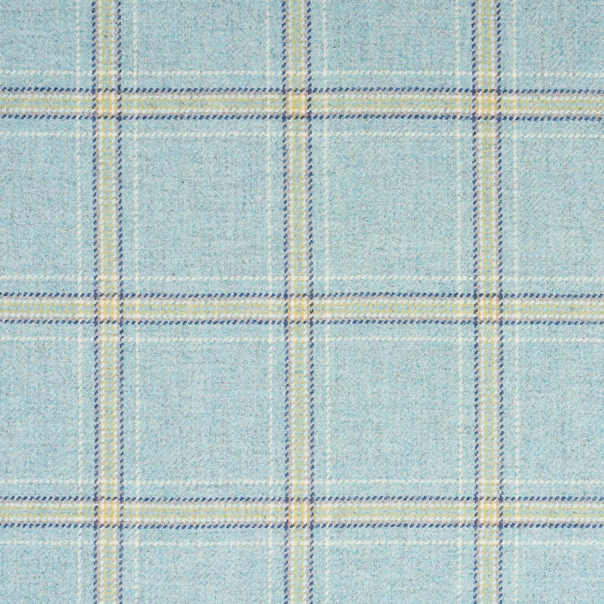 Schumacher Blackburn Merino Plaid Robin'S Egg Fabric - Image 2