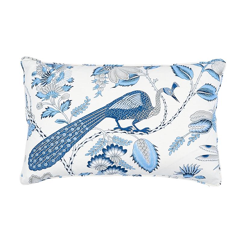 Schumacher Bleu & Gris 24" X 12" Campagne Pillow - Image 2