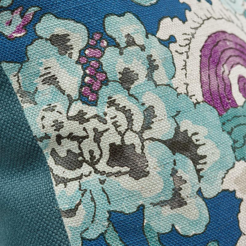 Schumacher Blue 18" X 18" Magic Mountain Dragon Pillow - Image 4