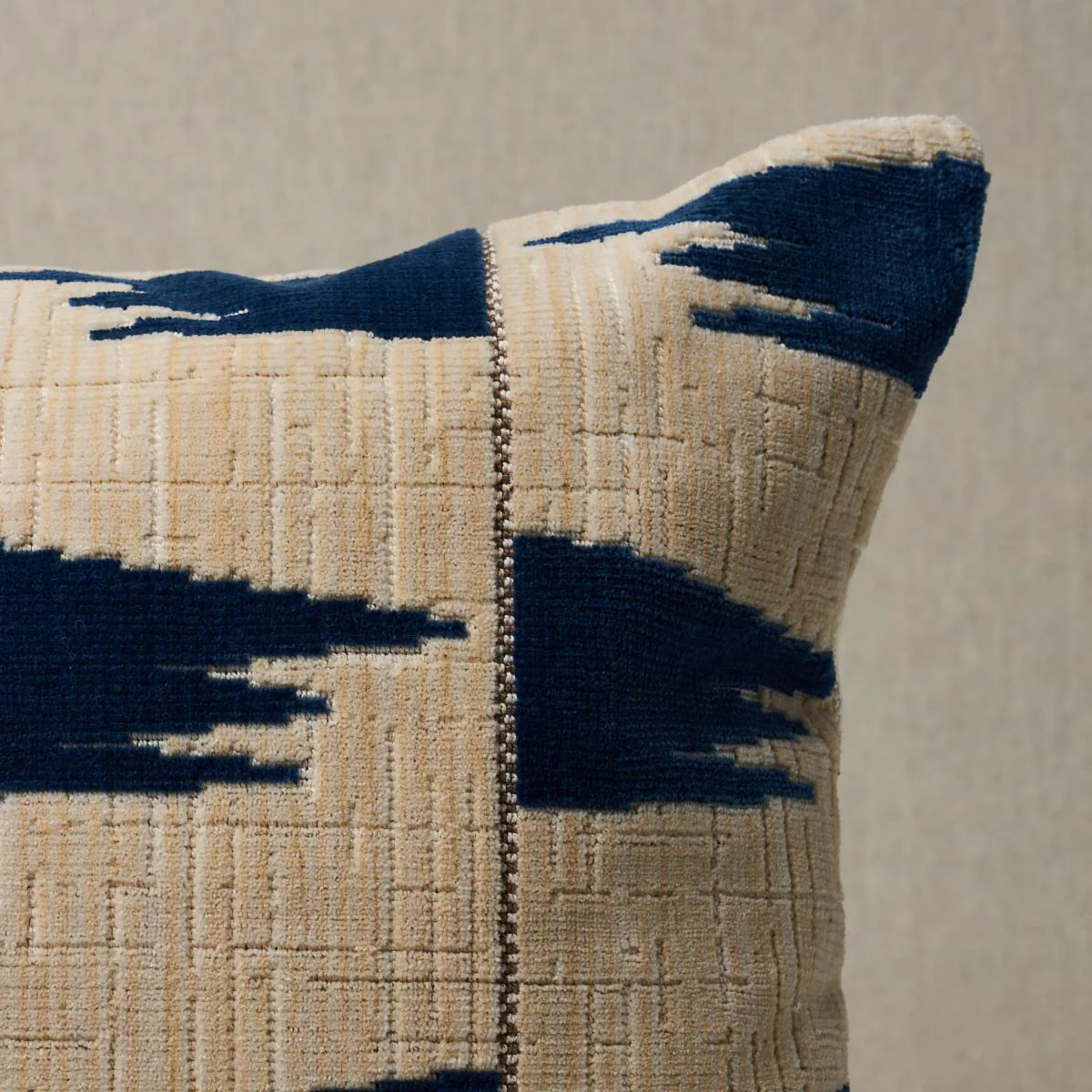 Schumacher Blue 20" X 12" Tutsi Pillow - Image 4