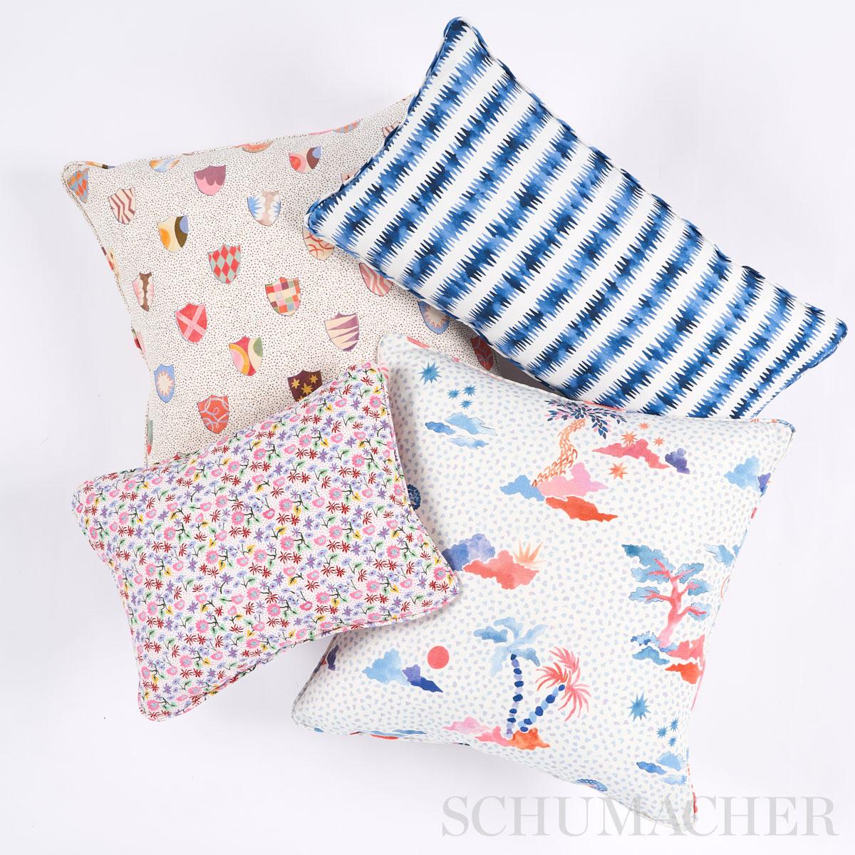 Schumacher Blue 24" X 12" Cardiogram Pillow - Image 5