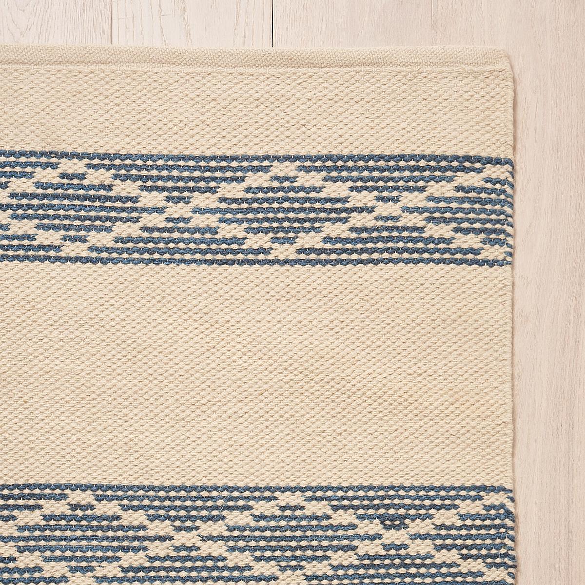 Schumacher Blue 6' X 9' Sequoia Stripe Rug - Image 2