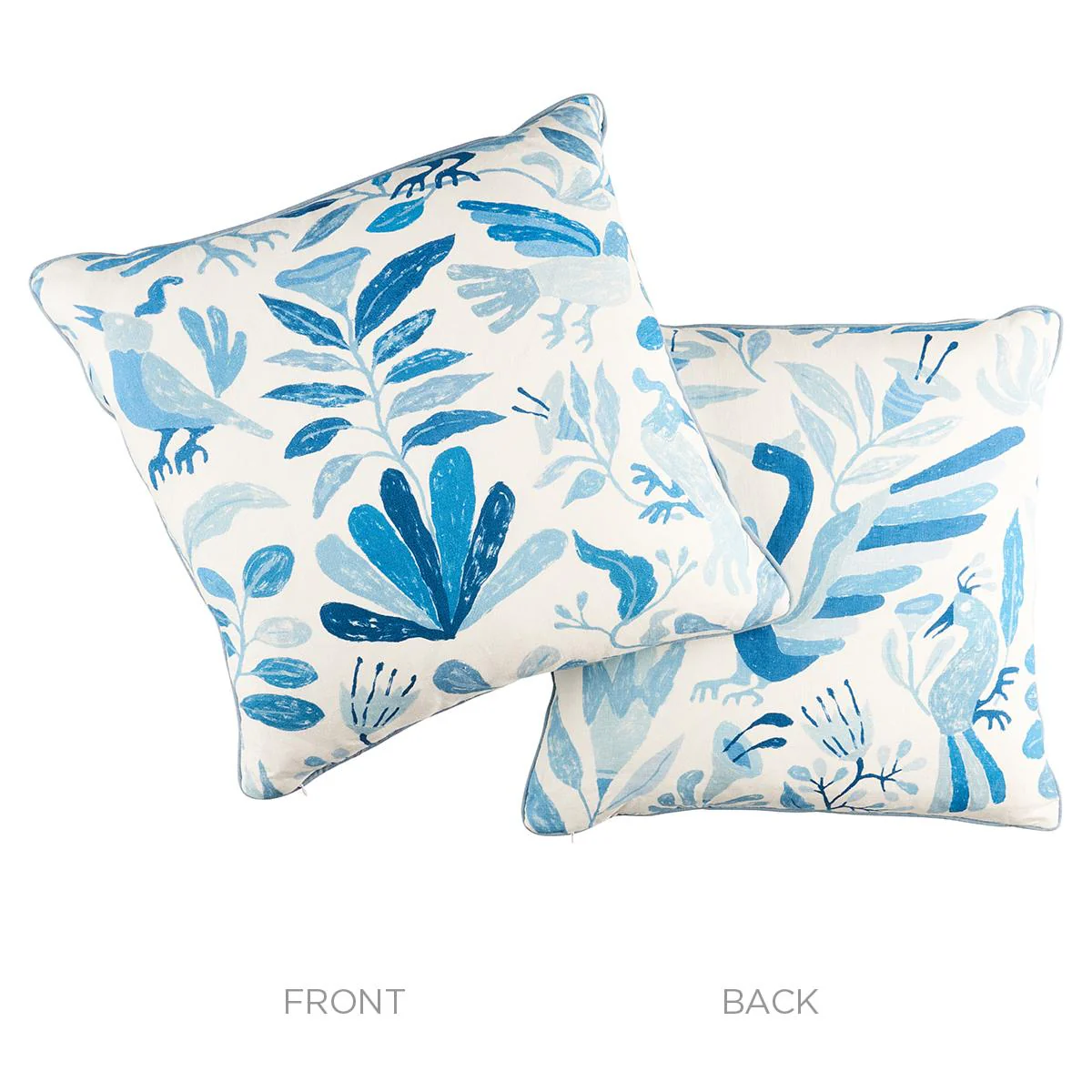Schumacher Blue Birds 22" X 22" Canopy Pillow - Image 3