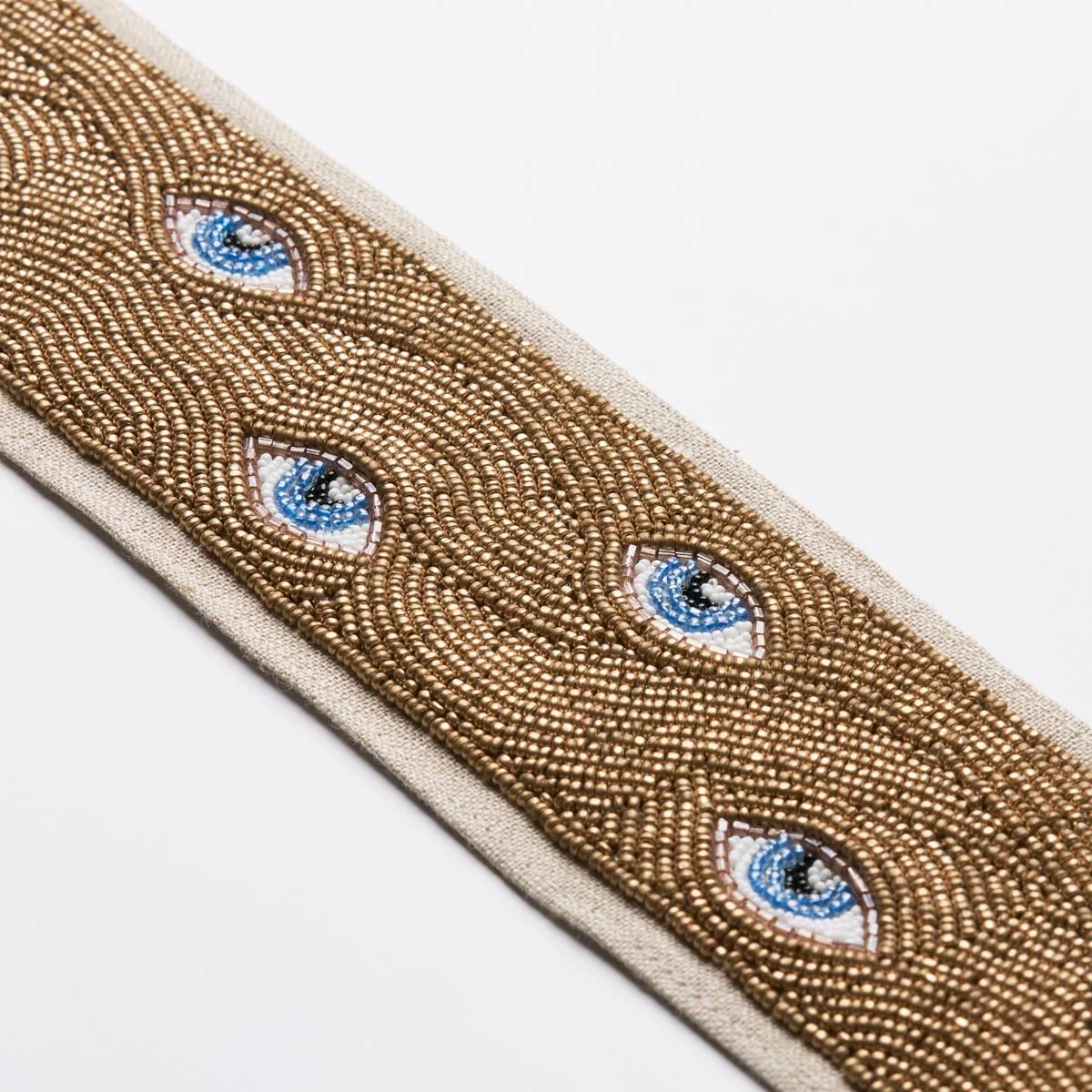 Schumacher Blue & Gold Mind'S Eye Beaded Tape - Image 3