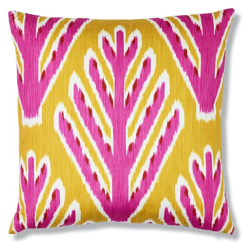 Schumacher Blue & Pink 18" X 18" Ting Ting & Bodhi Tree Pillow - Image 2