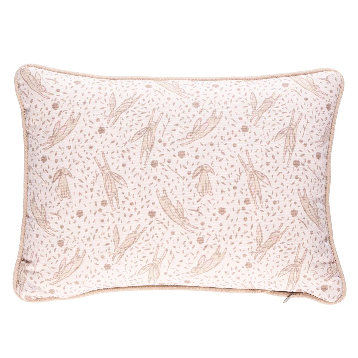 Schumacher Blush 16" X 12" Rabbit Pillow
