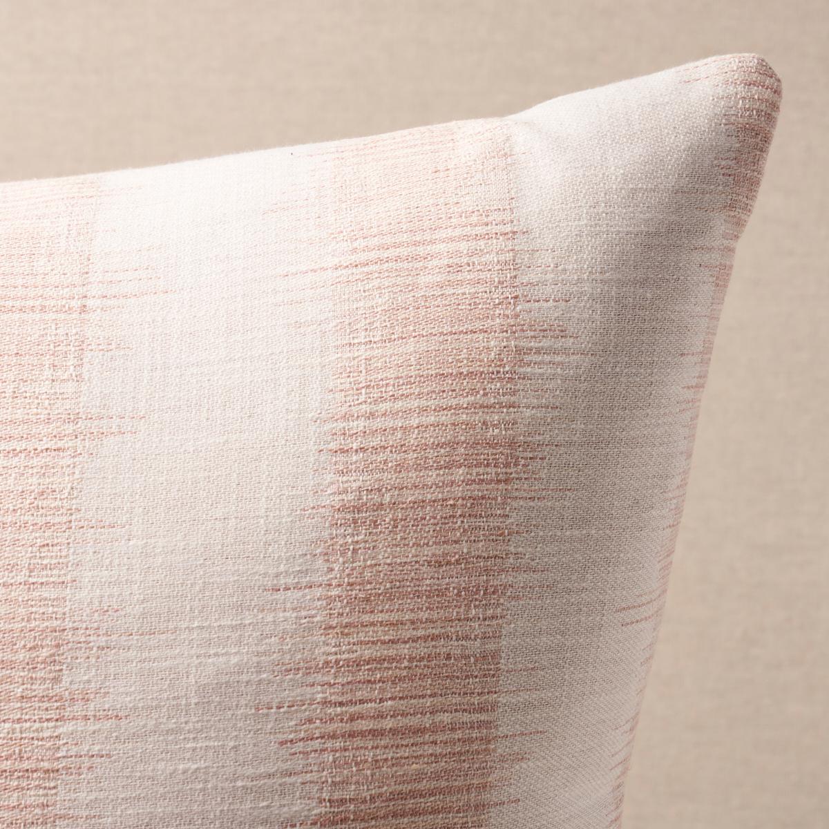 Schumacher Blush 22" X 22" Attleboro Ikat Pillow - Image 2