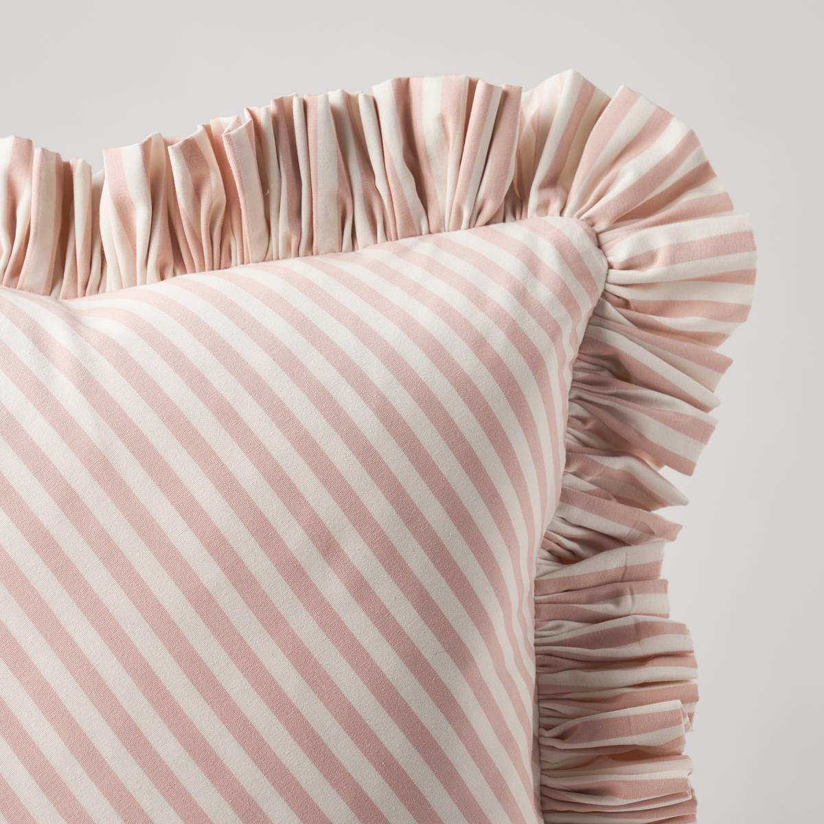 Schumacher Blush 22" X 22" Brigitte Stripe Pillow - Image 2