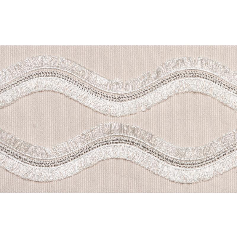 Schumacher Blush Ogee Embroidered Tape - Image 2