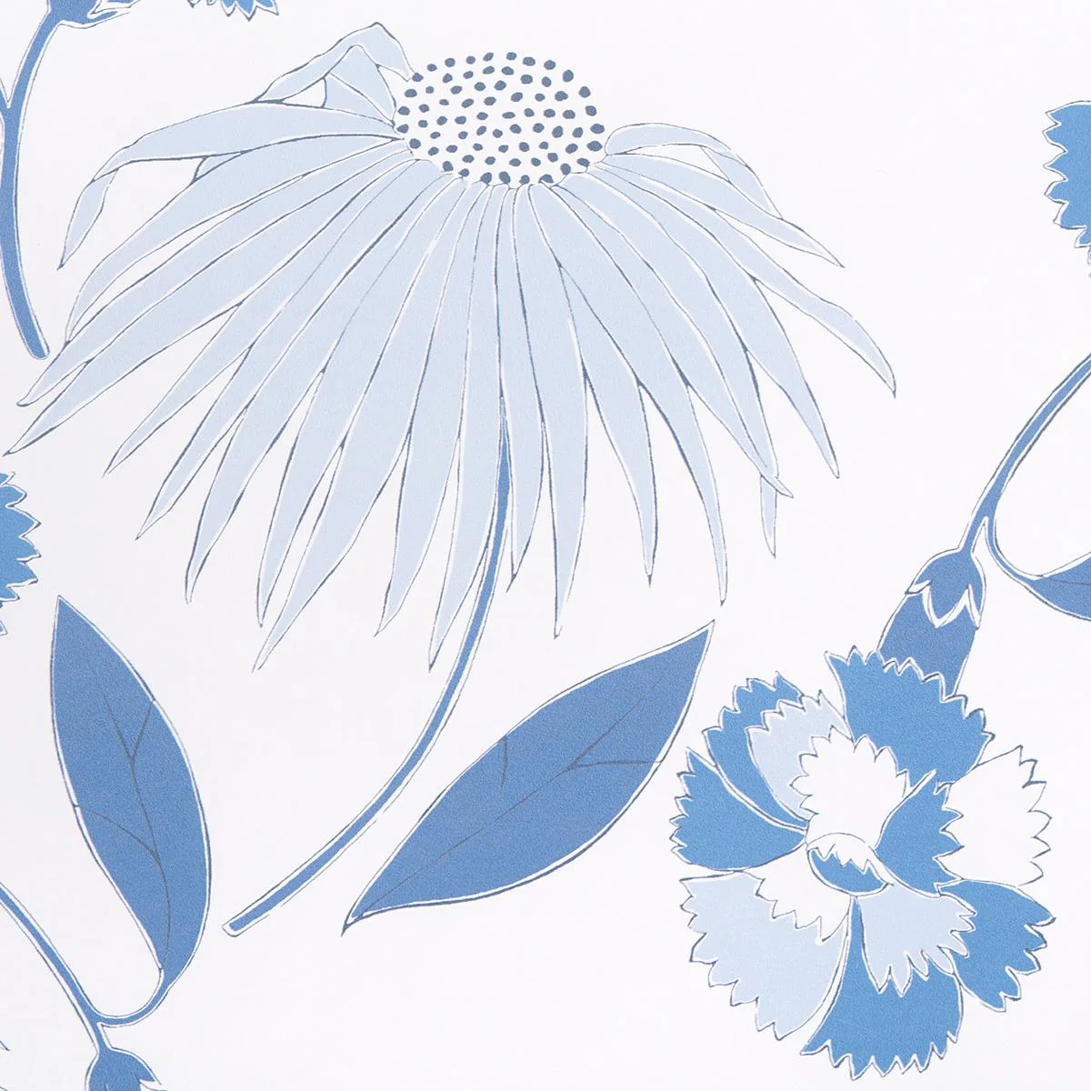 Schumacher Bouquet Toss Afternoon Blue Wallpaper - Image 3