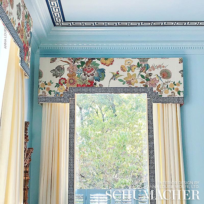 Schumacher Britt Border Blue Wallpaper - Image 2