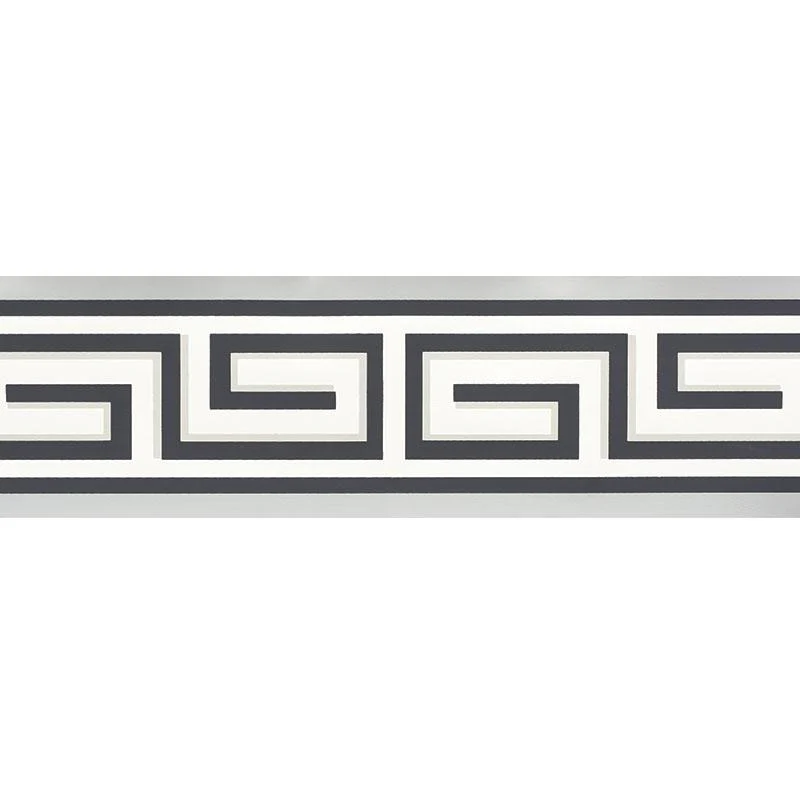 Schumacher Britt Border Graphite Wallpaper - Image 2