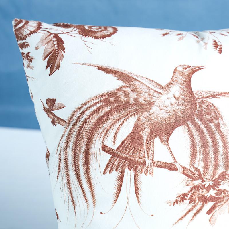 Schumacher Brown 18" X 18" Toile De La Prairie Pillow - Image 2
