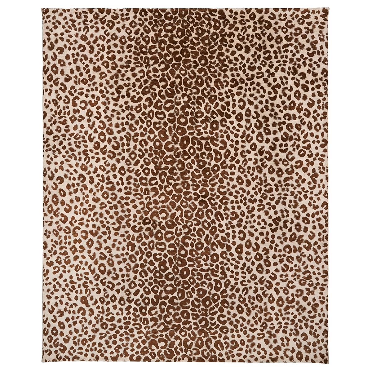 Schumacher Brown 8' X 10' Iconic Leopard Hand-Knotted Rug