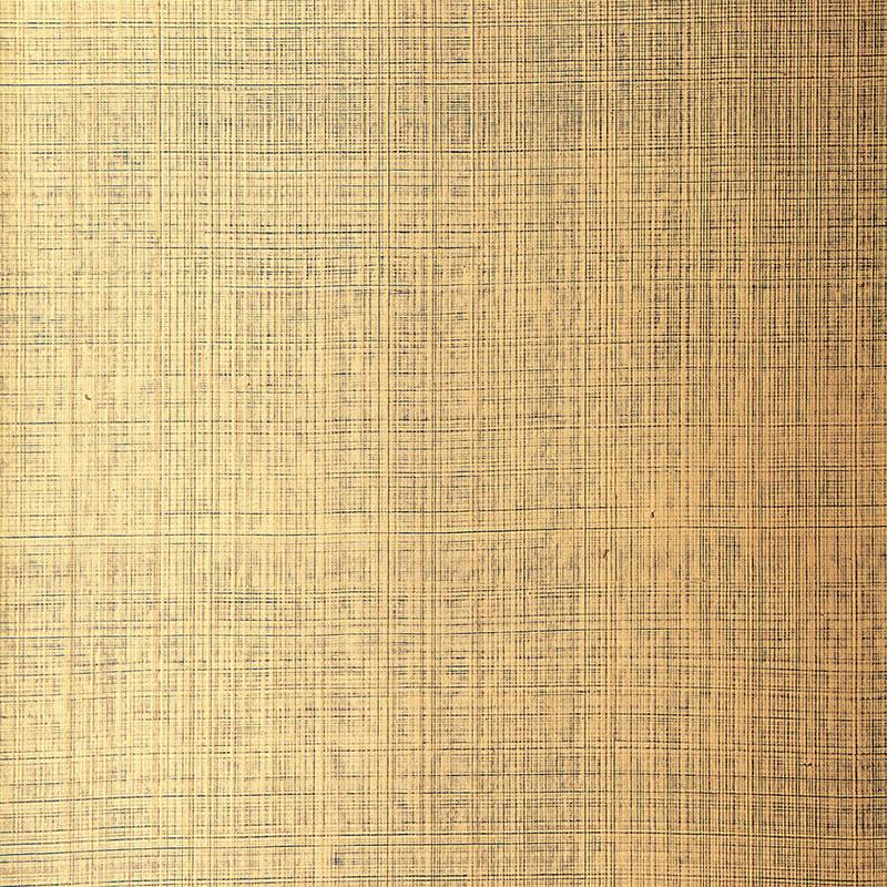 Schumacher Brushed Plaid Gilded Teal Wallpaper - Image 2
