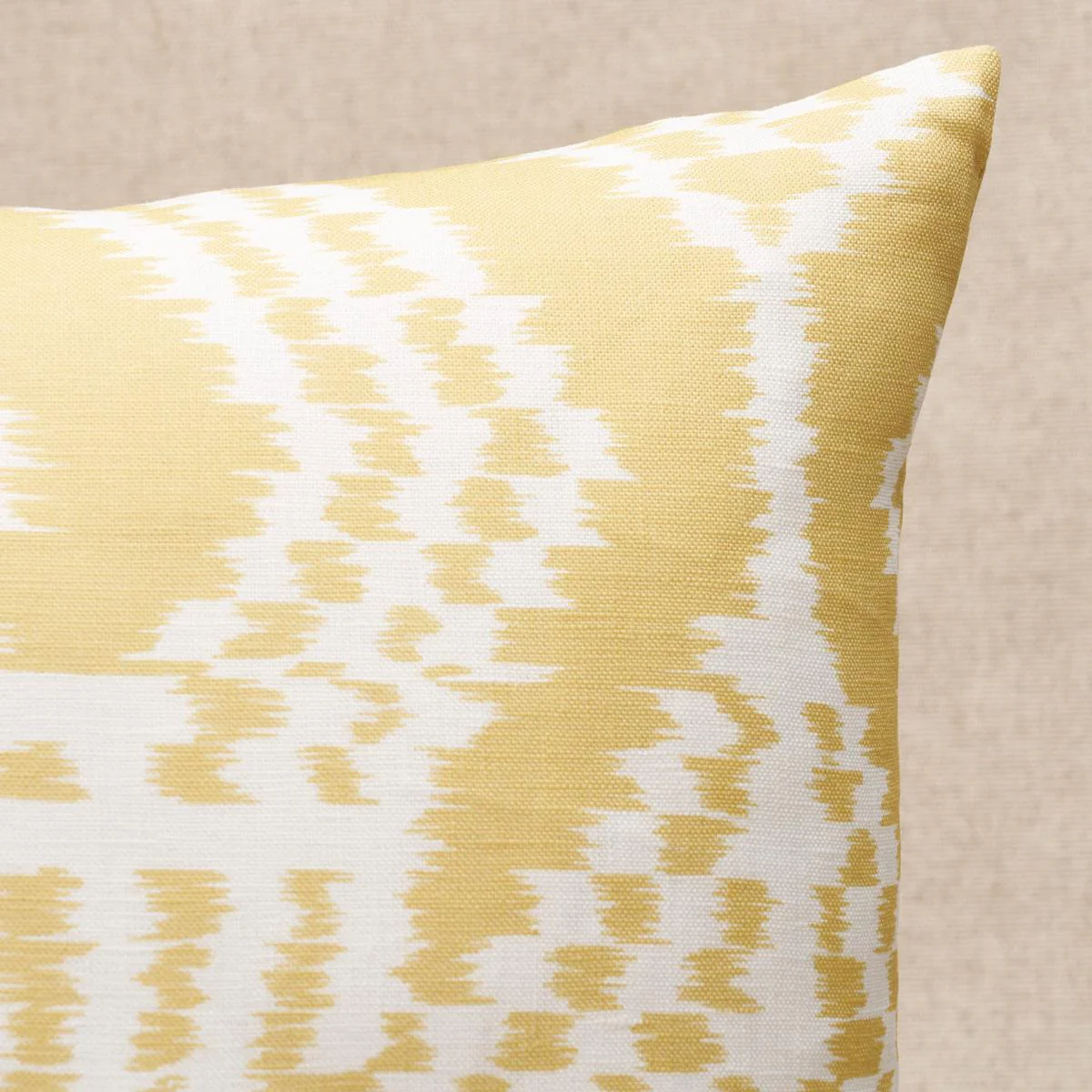 Schumacher Buttercup 18" X 18" Asaka Ikat Pillow - Image 2