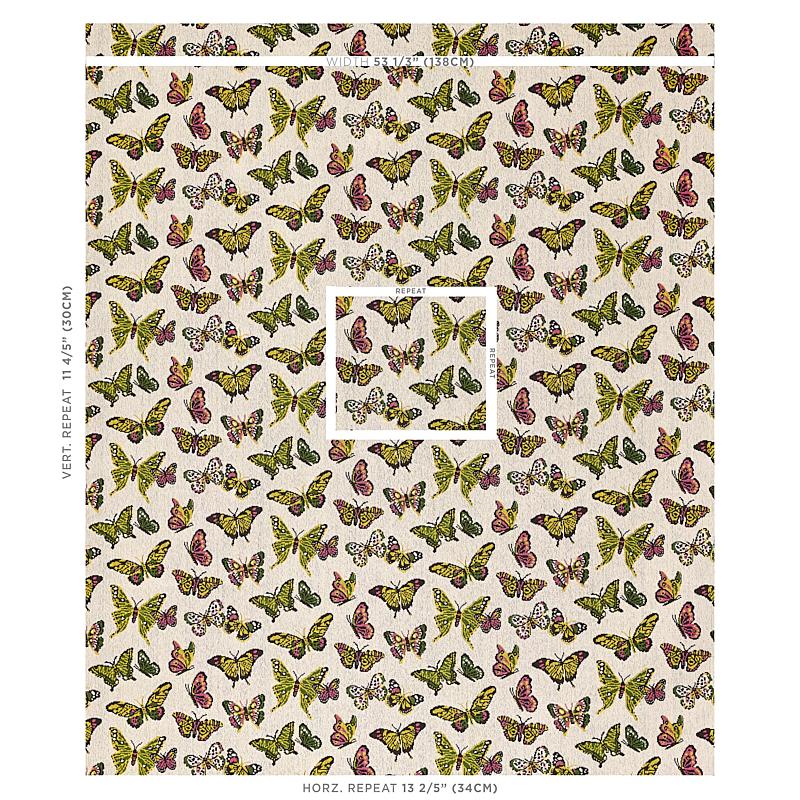 Schumacher Butterfly Épinglé Spring Fabric - Image 2