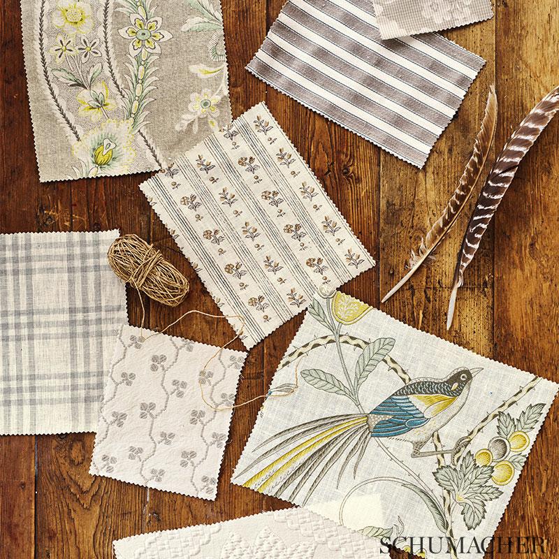 Schumacher Cabanon Stripe Fawn Fabric - Image 3