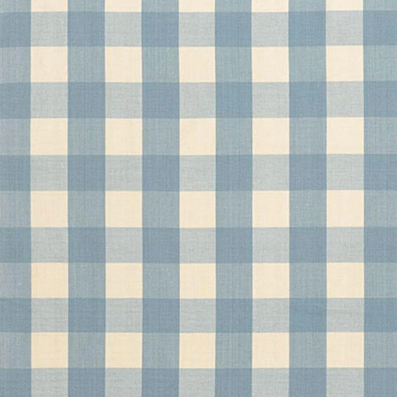 Schumacher Camden Cotton Check Chambray Fabric