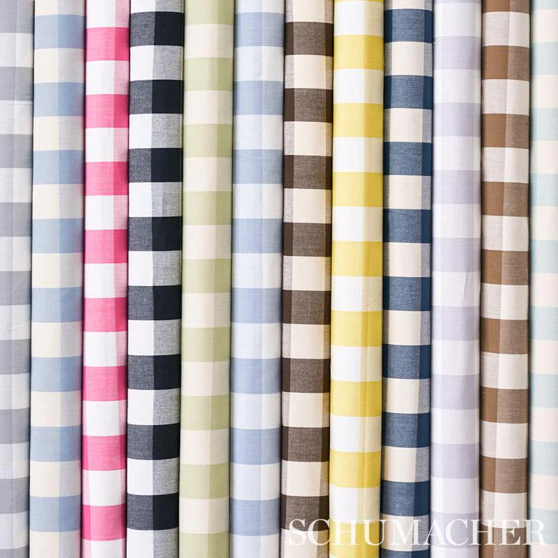 Schumacher Camden Cotton Check Java Fabric - Image 2