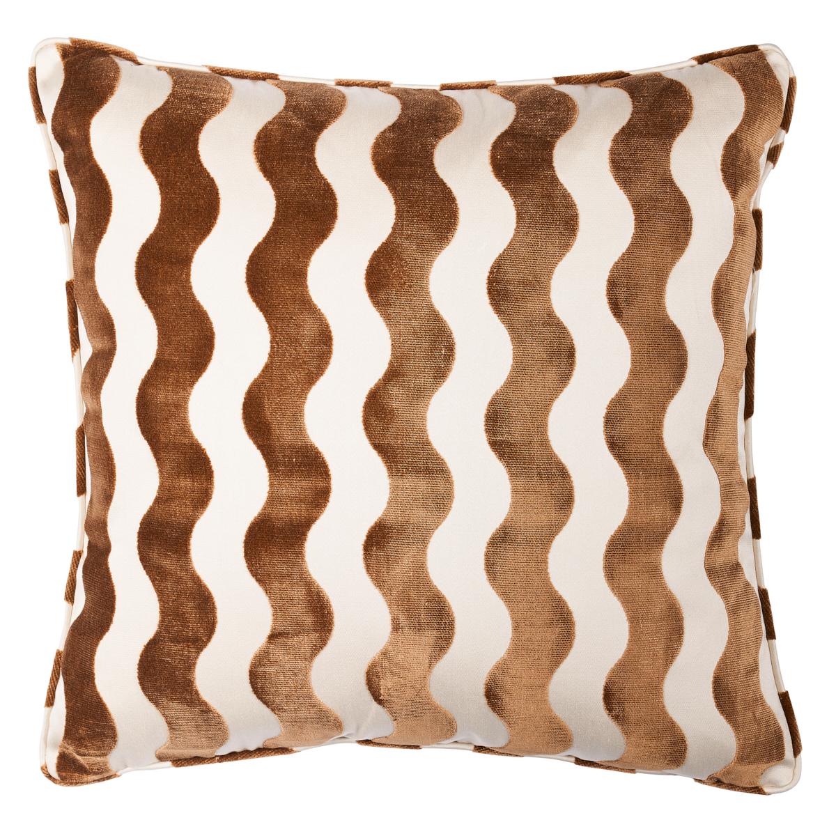 Schumacher Camel 22" X 22" The Wave Pillow