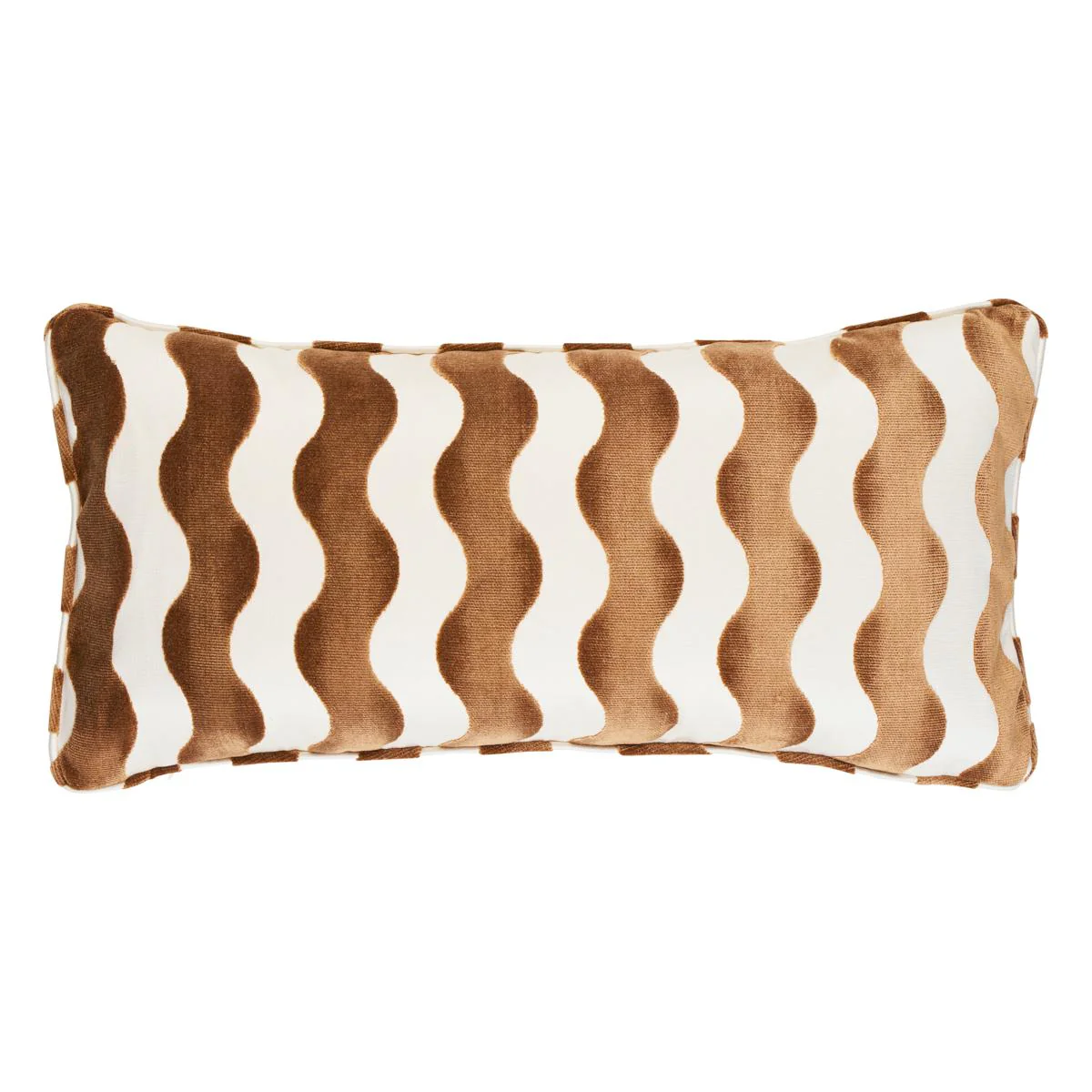 Schumacher Camel 24" X 12" The Wave Pillow