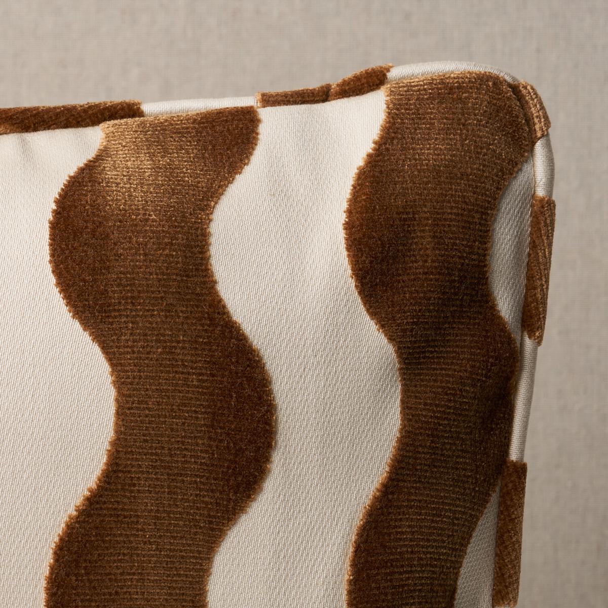 Schumacher Camel 24" X 12" The Wave Pillow - Image 2