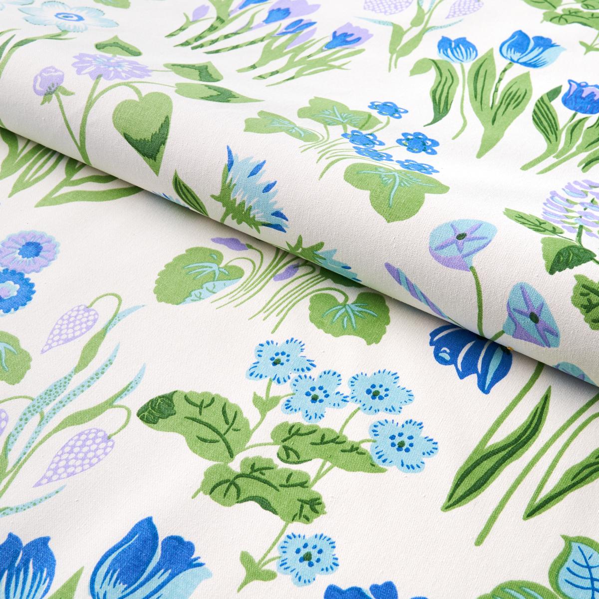 Schumacher Carly Blue Bell Fabric - Image 5