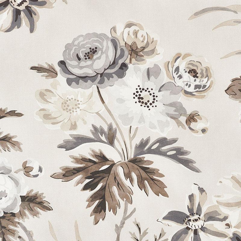 Schumacher Cecil Chintz Grisaille Fabric - Image 2
