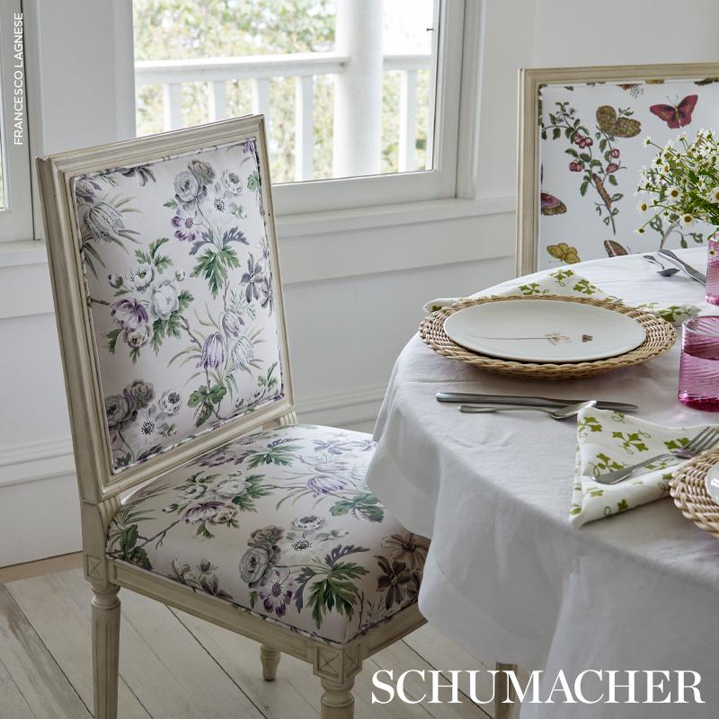Schumacher Cecil Chintz Wisteria Fabric - Image 4