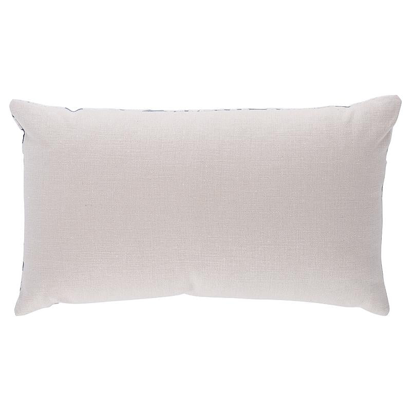 Schumacher Chambray 26" X 15" Castanet Embroidery Pillow - Image 2