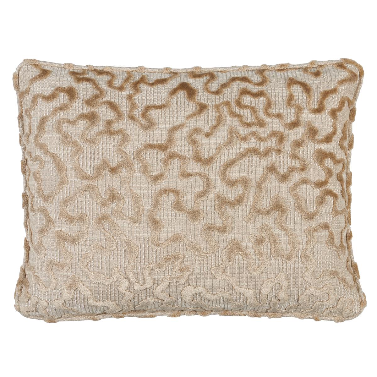 Schumacher Champagne 18" X 12" Janis Velvet Pillow